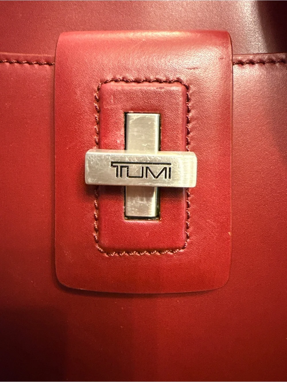 TUMI Vintage Napa Leather Executive Laptop Tote Burgandy Bordeaux Business Bag